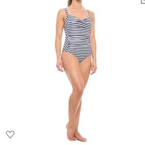 Bond-eye Australia striped one piece swimsuit